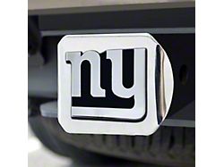 Hitch Cover with New York Giants Logo; Chrome (Universal; Some Adaptation May Be Required)