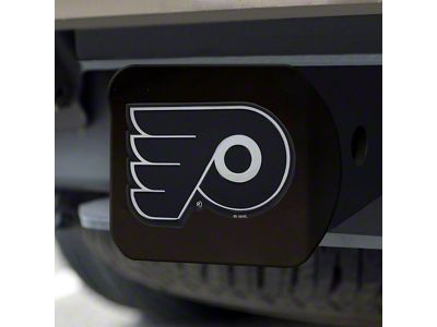 Hitch Cover with Philadelphia Flyers Logo; Black (Universal; Some Adaptation May Be Required)