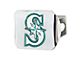 Hitch Cover with Seattle Mariners Logo; Chrome (Universal; Some Adaptation May Be Required)