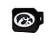 Hitch Cover with University of Iowa Logo; Black (Universal; Some Adaptation May Be Required)