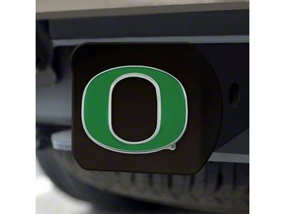 Hitch Cover with University of Oregon Logo; Green (Universal; Some Adaptation May Be Required)