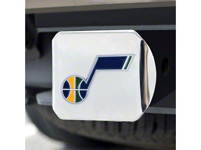 Hitch Cover with Utah Jazz Logo; Chrome (Universal; Some Adaptation May Be Required)