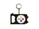 Keychain Bottle Opener with Pittsburgh Steelers Logo; Black