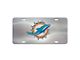 License Plate with Miami Dolphins Logo; Chrome (Universal; Some Adaptation May Be Required)