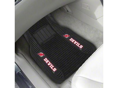 Molded Front Floor Mats with New Jersey Devils Logo (Universal; Some Adaptation May Be Required)