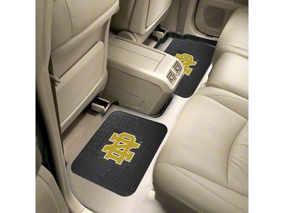 Molded Rear Floor Mats with Notre Dame Logo (Universal; Some Adaptation May Be Required)