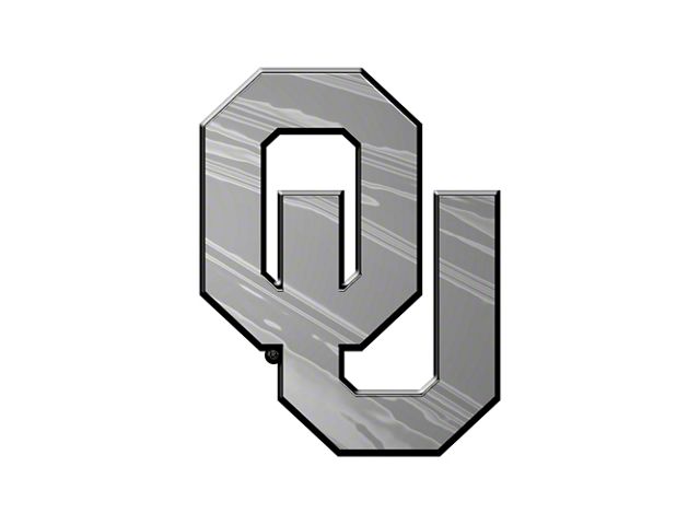 University of Oklahoma Molded Emblem; Chrome (Universal; Some Adaptation May Be Required)