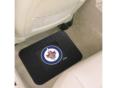 Utility Mat with Winnipeg Jets Logo; Black (Universal; Some Adaptation May Be Required)