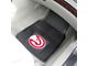 Vinyl Front Floor Mats with Atlanta Hawks Logo; Black (Universal; Some Adaptation May Be Required)