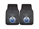 Vinyl Front Floor Mats with Edmonton Oilers Logo; Black (Universal; Some Adaptation May Be Required)