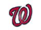 Washington Nationals Embossed Emblem; Red (Universal; Some Adaptation May Be Required)