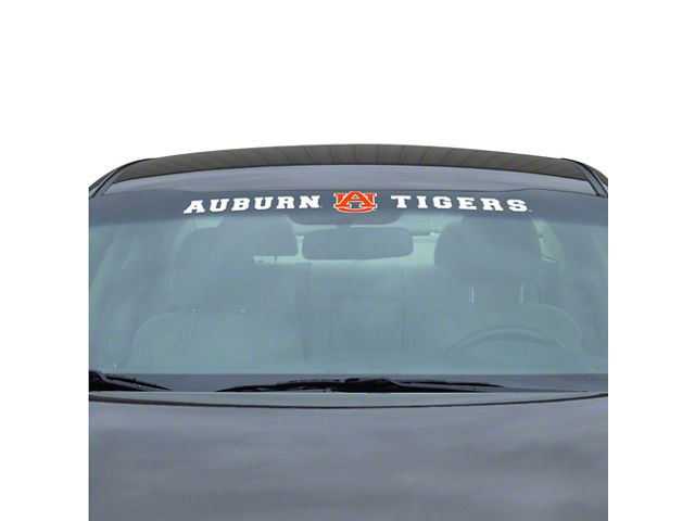 Windshield Decal with Auburn University Logo; White (Universal; Some Adaptation May Be Required)