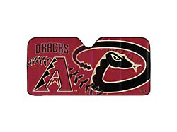 Windshield Sun Shade with Arizona Diamondbacks Logo; Red (Universal; Some Adaptation May Be Required)