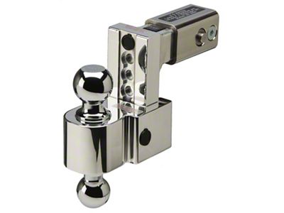 FLASH ALBM Series 2.50-Inch Receiver Hitch Adjustable Ball Mount with 2-Inch and 2-5/16-Inch Stainless Ball; 4-Inch Drop (Universal; Some Adaptation May Be Required)