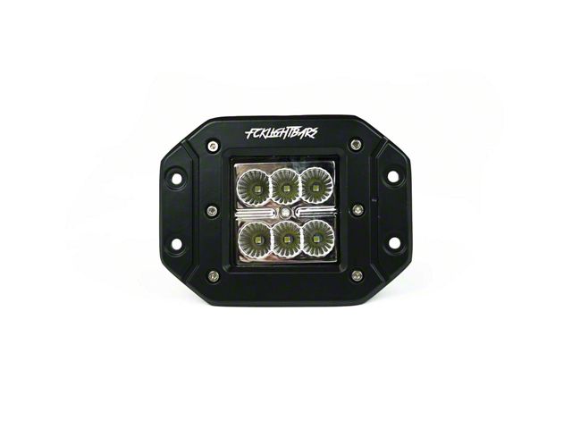 FCKLightBars P-3 Flush Mount 3-Inch LED Light Pod; Spot Beam (Universal; Some Adaptation May Be Required)