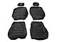 Fia Custom Fit Leatherlite Front Seat Covers; Black (14-18 Sierra 1500 w/ Bucket Seats)