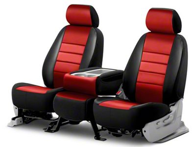 Fia Custom Fit Leatherlite Front Seat Covers; Red (14-18 Silverado 1500 w/ Bucket Seats)