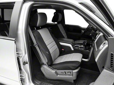 Fia Custom Fit Neoprene Front Seat Cover; Gray (09-14 F-150 w/ Bucket Seats)