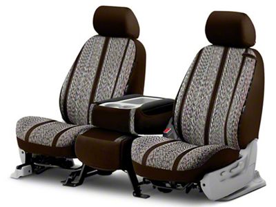 Fia Custom Fit Saddle Blanket Front Seat Covers; Brown (14-18 Silverado 1500 w/ Bucket Seats)