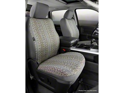 Fia Custom Fit Saddle Blanket Front Seat Covers; Gray (03-06 Silverado 1500 w/ Bucket Seats)