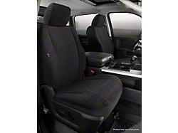 Fia Custom Fit Solid Saddle Blanket Front Seat Covers; Black (03-06 Silverado 1500 w/ Bucket Seats)