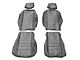 Fia Custom Fit Leatherlite Front Seat Covers; Gray (14-18 Silverado 1500 w/ Bucket Seats)