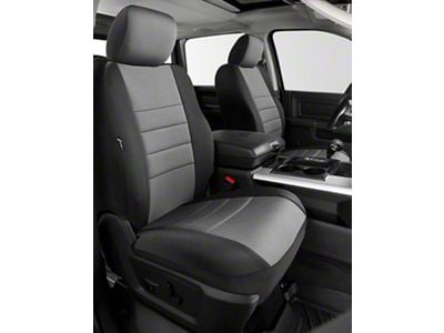 Fia Custom Fit Neoprene Front Seat Covers; Gray (14-18 Sierra 1500 w/ Bucket Seats)