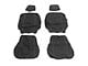 Fia Custom Fit Poly-Cotton Front Seat Covers; Black (14-18 Silverado 1500 w/ Bucket Seats)