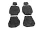 Fia Custom Fit Poly-Cotton Front Seat Covers; Black (14-18 Silverado 1500 w/ Bucket Seats)