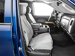 Fia Custom Fit Poly-Cotton Front Seat Covers; Gray (14-18 Silverado 1500 w/ Bucket Seats)