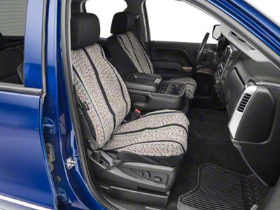 Fia Custom Fit Saddle Blanket Front Seat Covers; Black (14-18 Silverado 1500 w/ Bucket Seats)