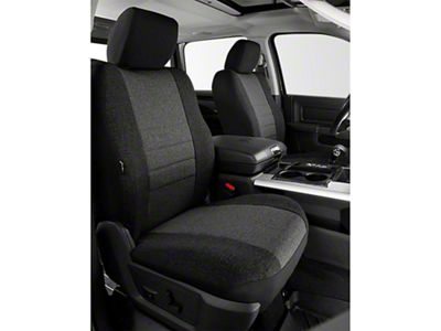 Fia Custom Fit Tweed Front Seat Covers; Charcoal (14-18 Sierra 1500 w/ Bucket Seats)