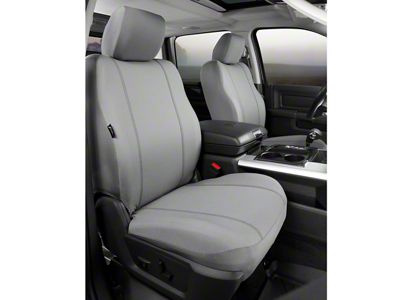 Fia Custom Fit Poly-Cotton Front Seat Covers; Gray (09-14 F-150 w/ Bucket Seats)