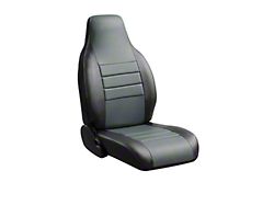 Fia LeatherLite Series Front Seat Covers; Gray (02-05 RAM 1500 w/ Bench Seat)