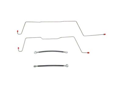 Fine Lines Rear Axle Brake Line Kit; Steel (01-03 F-150 Lightning)