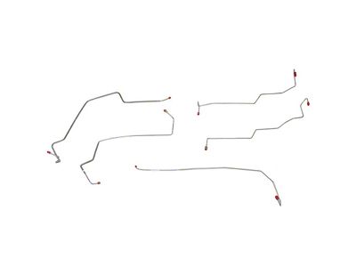 Fine Lines Front Brake Line Kit; Stainless (99-01 7.3L Power Stroke F-250 Super Duty w/ 4-Wheel ABS)