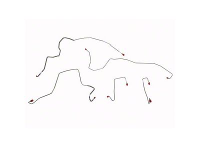 Fine Lines Front Brake Line Kit; Stainless (05-06 4WD F-350 Super Duty)