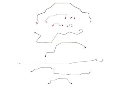 Fine Lines Complete Brake Line Kit; Stainless (95-97 2WD RAM 1500 Regular Cab w/ 8-Foot Box & 4-Wheel ABS)