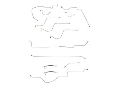 Fine Lines Complete Brake Line Kit; Stainless (02-05 4WD RAM 1500 Quad Cab w/ 6.4-Foot Box & 4-Wheel ABS)