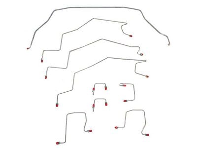 Fine Lines Complete Brake Line Kit; Stainless (98-01 4WD RAM 1500 Quad Cab w/ 6.4-Foot Box & 2-Wheel ABS)