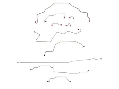 Fine Lines Complete Brake Line Kit; Steel (95-97 2WD RAM 1500 Regular Cab w/ 8-Foot Box & 4-Wheel ABS)