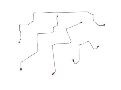 Fine Lines Front Brake Line Kit; Stainless (02-05 2WD RAM 1500 w/ 2-Wheel ABS)