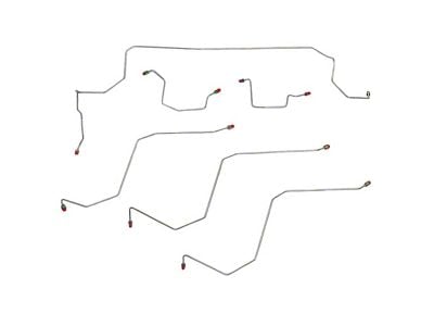 Fine Lines Front Brake Line Kit; Stainless (02-05 2WD RAM 1500 w/ 4-Wheel ABS)