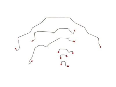 Fine Lines Front Brake Line Kit; Stainless (94-95 2WD RAM 1500 w/ 2-Wheel ABS & One Block on Driver Side Frame)