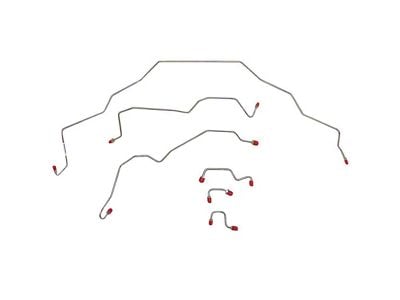 Fine Lines Front Brake Line Kit; Stainless (95-97 2WD RAM 1500 w/ 2-Wheel ABS & Two Blocks on Driver Side Frame)