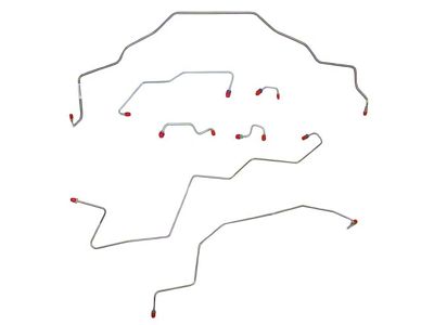 Fine Lines Front Brake Line Kit; Stainless (95-97 2WD RAM 1500 w/ 4-Wheel ABS & Three Blocks on Driver Side Frame)