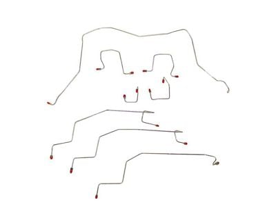 Fine Lines Complete Brake Line Kit; Stainless (01-02 4WD RAM 2500 Regular Cab w/ 8-Foot Box, 4-Wheel ABS, Disc Brakes & Manual Transmission)