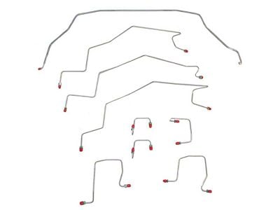 Fine Lines Complete Brake Line Kit; Stainless (01-02 2WD RAM 2500 Quad Cab w/ 6.4-Foot Box, 4-Wheel ABS, Disc Brakes & Manual Transmission)