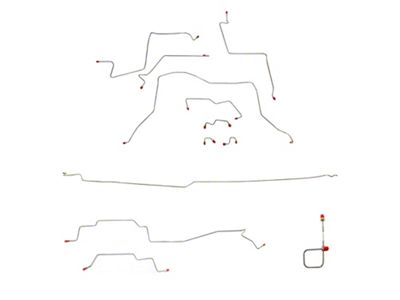 Fine Lines Complete Brake Line Kit; Stainless (95-97 4WD RAM 2500 Quad Cab w/ 8-Foot Box, 4-Wheel ABS)