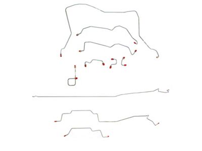 Fine Lines Complete Brake Line Kit; Steel (95-97 4WD RAM 2500 Regular Cab w/ 8-Foot Box, 2-Wheel ABS)